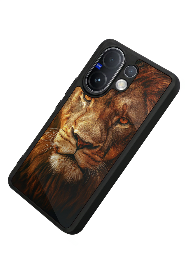 Vivo V60 Uyumlu Aslan Tasarımlı Glossy Premium Kılıf