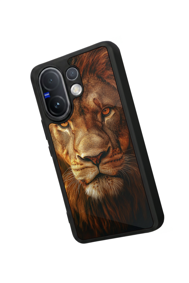 Vivo V60 Uyumlu Aslan Tasarımlı Glossy Premium Kılıf
