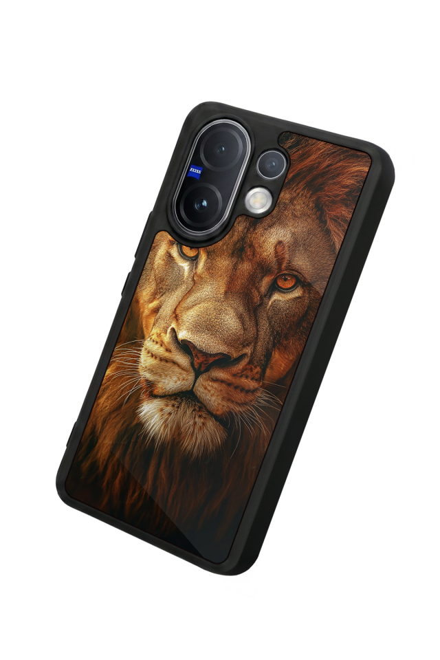 Vivo V60 Uyumlu Aslan Tasarımlı Glossy Premium Kılıf