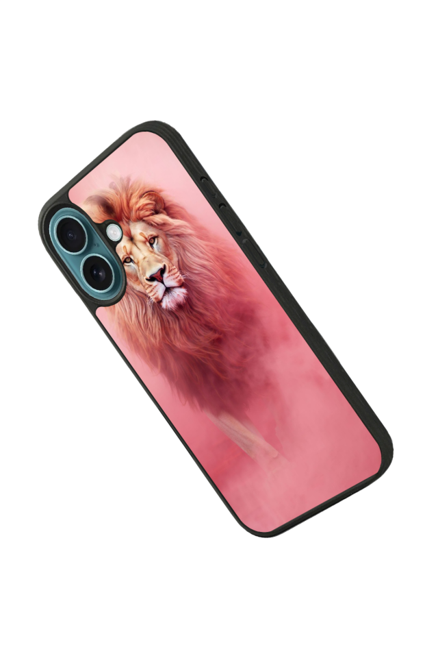 iPhone 16 Uyumlu Aslan Tasarımlı Glossy Premium Kılıf