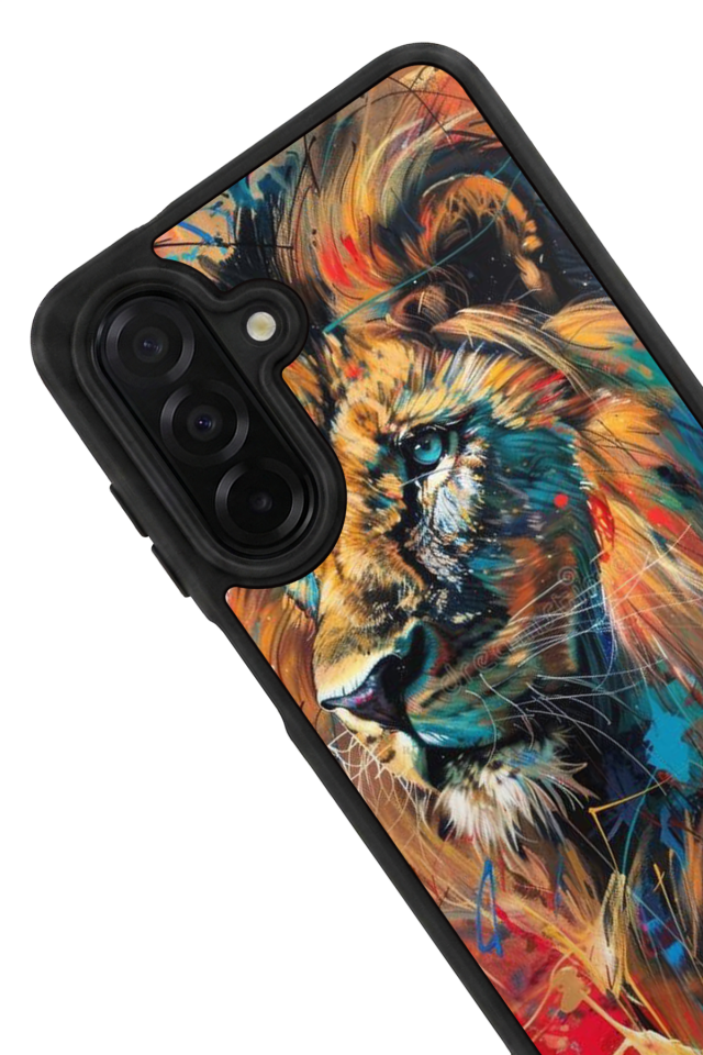 Samsung Galaxy A56 Uyumlu Aslan Tasarımlı Glossy Premium Kılıf