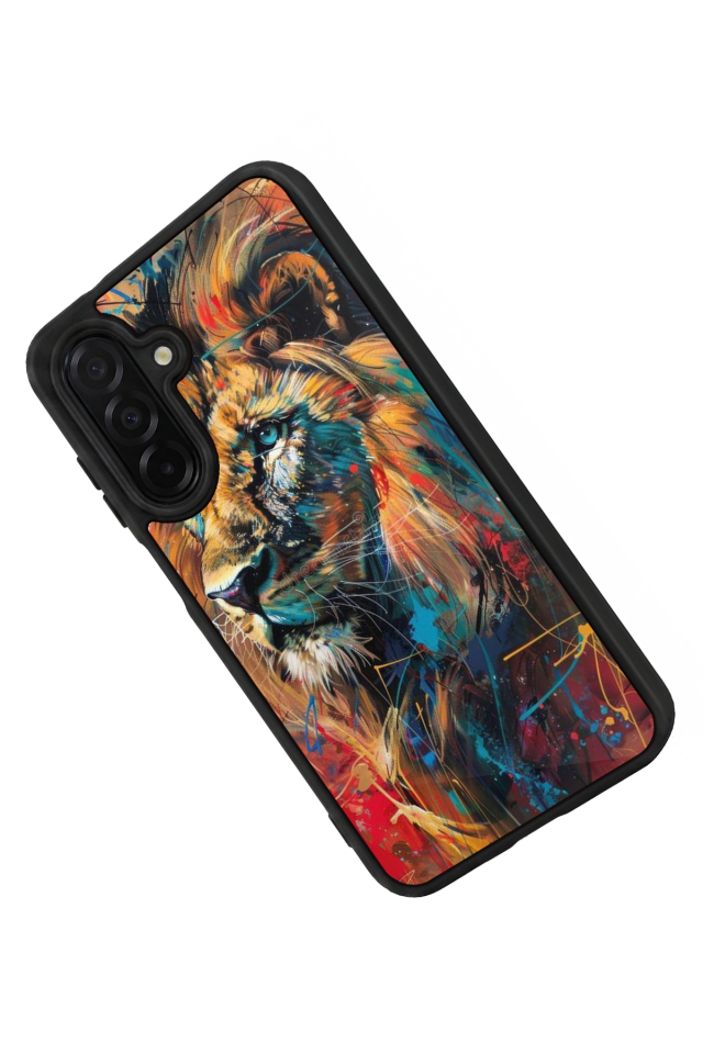 Samsung Galaxy A56 Uyumlu Aslan Tasarımlı Glossy Premium Kılıf