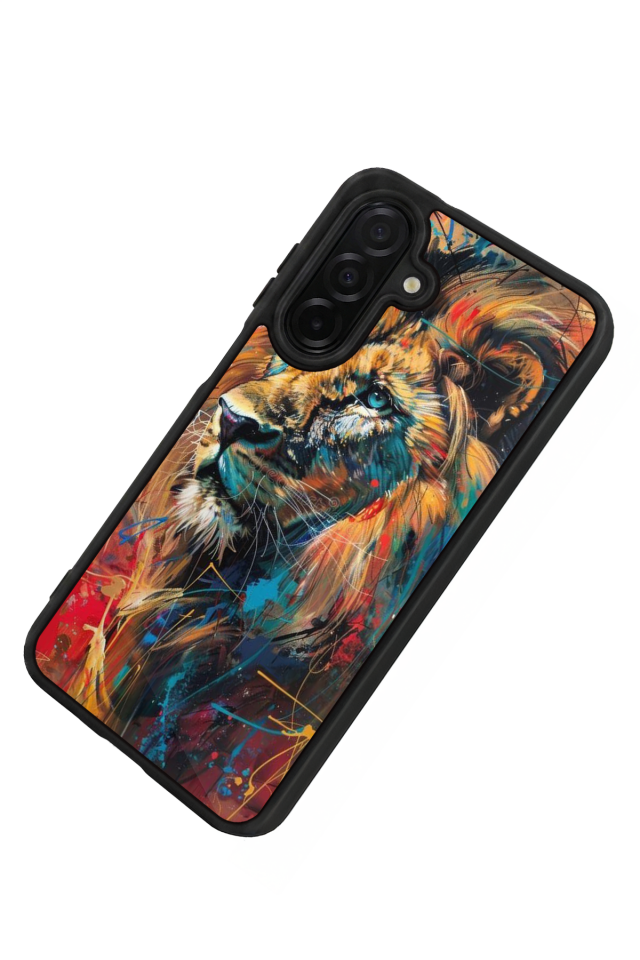 Samsung Galaxy A56 Uyumlu Aslan Tasarımlı Glossy Premium Kılıf