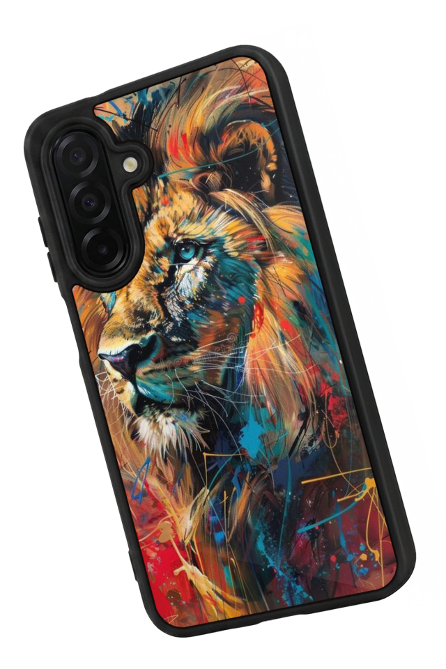 Samsung Galaxy A56 Uyumlu Aslan Tasarımlı Glossy Premium Kılıf