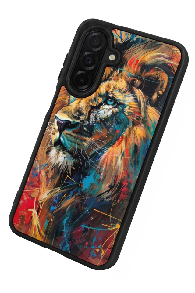 Samsung Galaxy A56 Uyumlu Aslan Tasarımlı Glossy Premium Kılıf