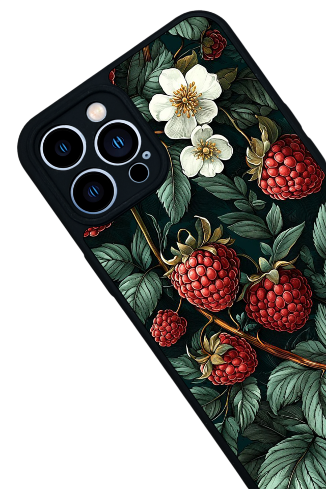 iPhone 12 Pro Max Uyumlu Botanik Tasarımlı Glossy Premium Kılıf