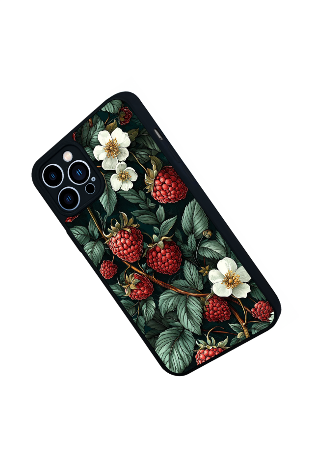 iPhone 12 Pro Max Uyumlu Botanik Tasarımlı Glossy Premium Kılıf