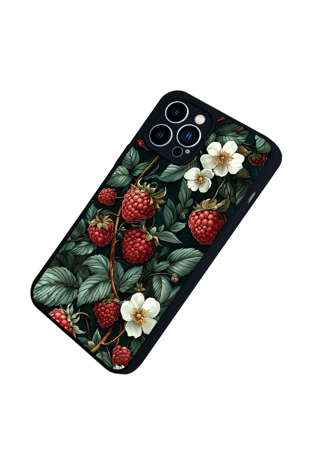 iPhone 12 Pro Max Uyumlu Botanik Tasarımlı Glossy Premium Kılıf