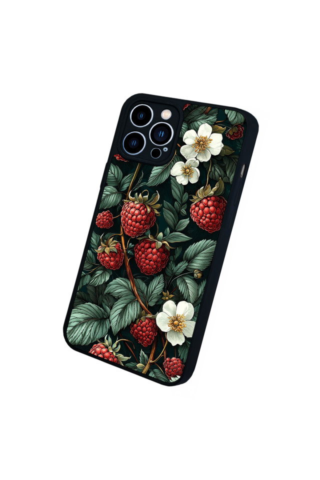 iPhone 12 Pro Max Uyumlu Botanik Tasarımlı Glossy Premium Kılıf
