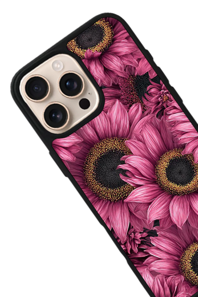 iPhone 14 Pro Uyumlu Cicek Tasarımlı Glossy Premium Kılıf