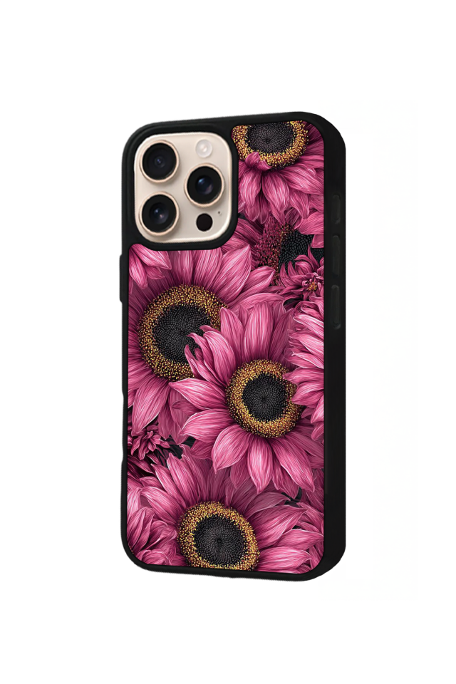 iPhone 14 Pro Uyumlu Cicek Tasarımlı Glossy Premium Kılıf