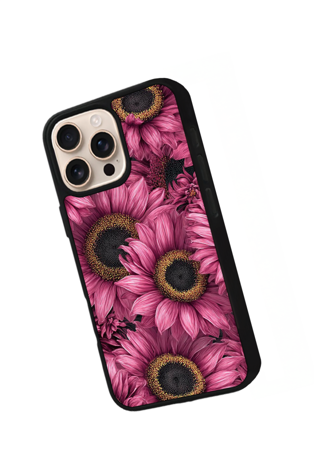 iPhone 14 Pro Uyumlu Cicek Tasarımlı Glossy Premium Kılıf