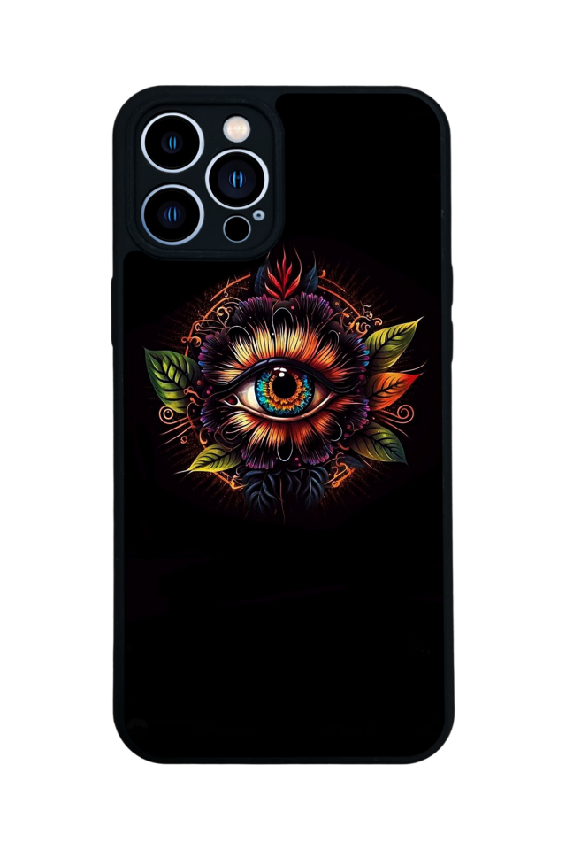 iPhone 13 Pro Max Uyumlu Göz Tasarımlı Glossy Premium Kılıf