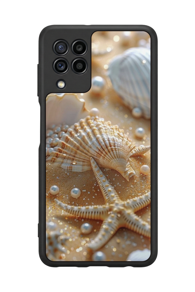 Samsung Galaxy M22 Uyumlu  İnci Tasarımlı Glossy Premium Kılıf