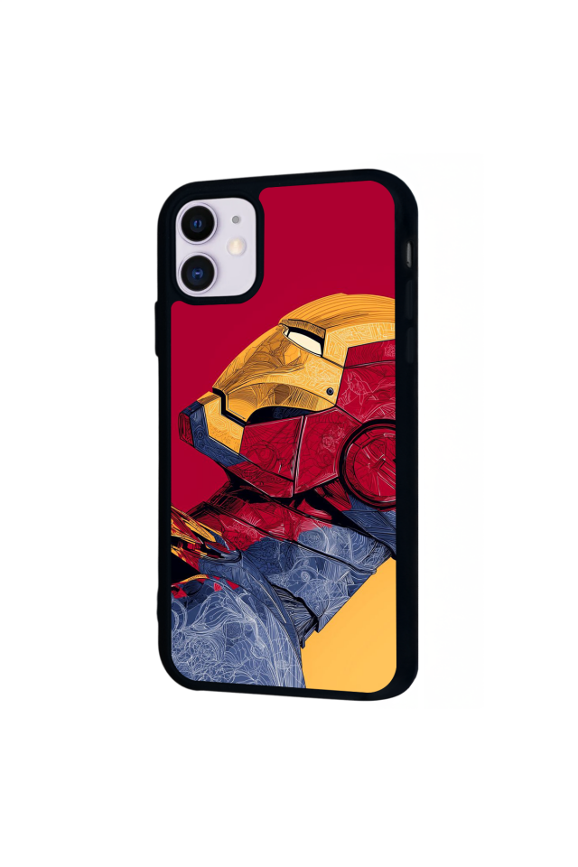 iPhone 11 Uyumlu  Iron Man ( Demir Adam ) Tasarımlı Glossy Premium Kılıf
