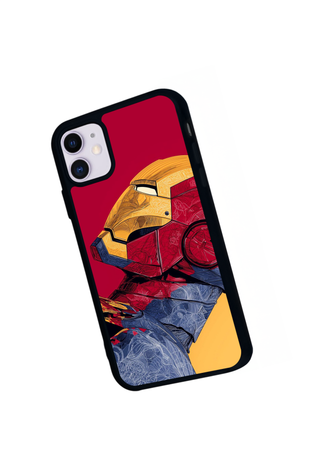 iPhone 11 Uyumlu  Iron Man ( Demir Adam ) Tasarımlı Glossy Premium Kılıf