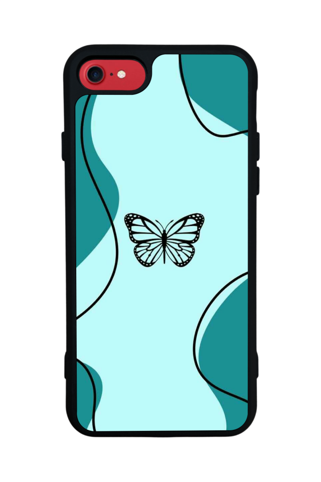 iPhone 8 Uyumlu Kelebek Tasarımlı Glossy Premium Kılıf