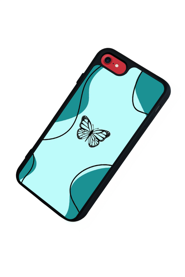 iPhone 8 Uyumlu Kelebek Tasarımlı Glossy Premium Kılıf