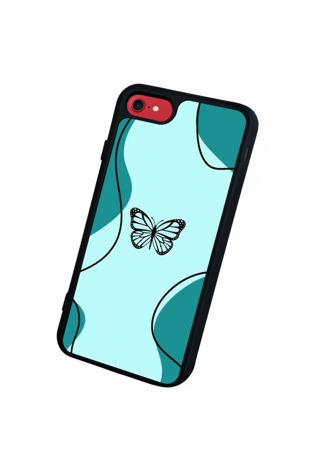 iPhone 8 Uyumlu Kelebek Tasarımlı Glossy Premium Kılıf