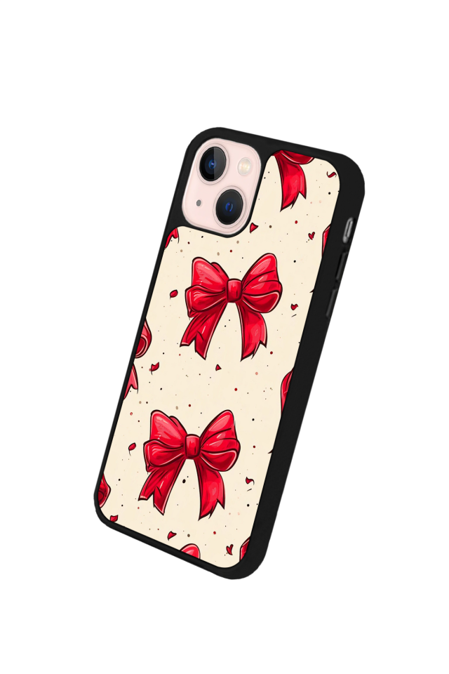 iPhone 13/14 Uyumlu Kurdele Tasarımlı Glossy Premium Kılıf