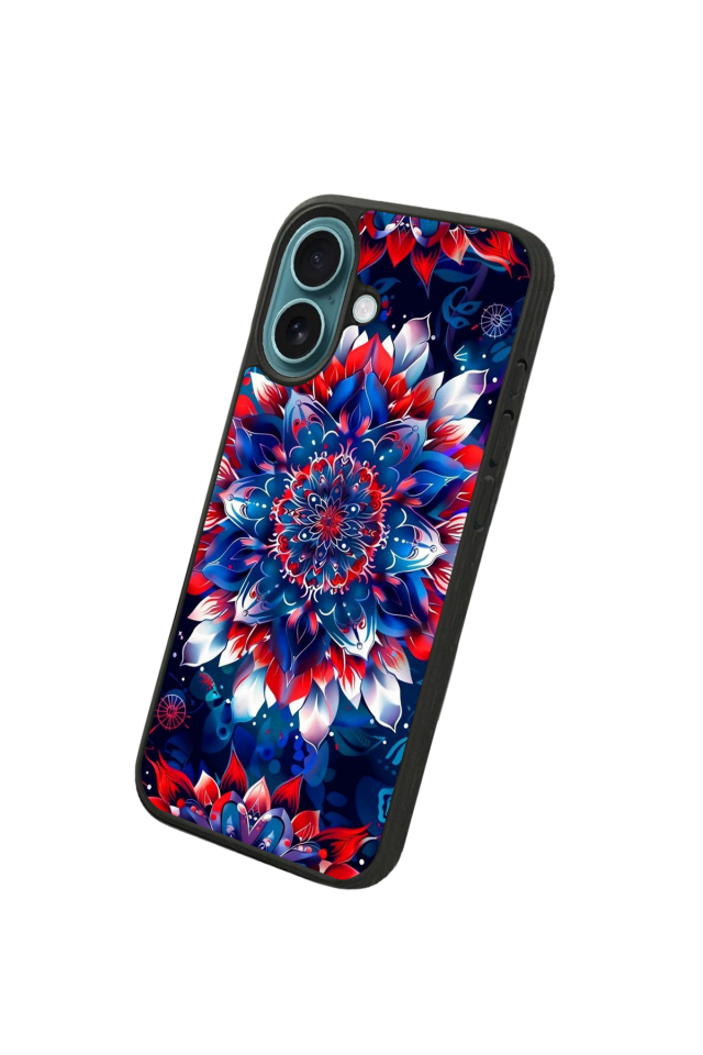 iPhone 16 Plus Uyumlu Mandala Tasarımlı Glossy Premium Kılıf