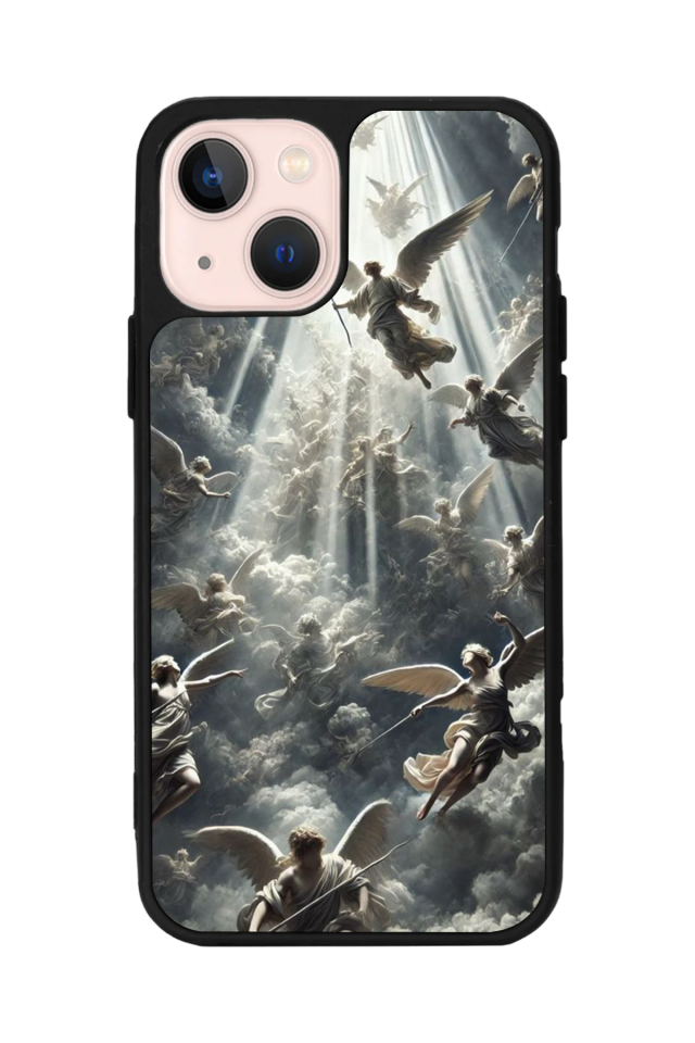 iPhone 14 Plus Uyumlu Melek Tasarımlı Glossy Premium Kılıf