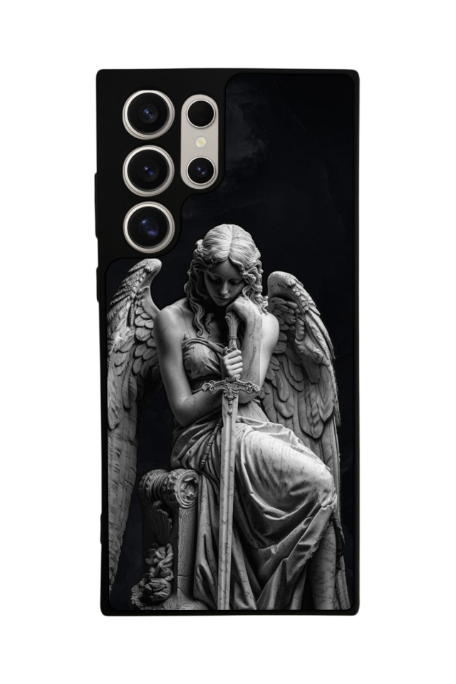 Samsung Galaxy S22 Ultra Uyumlu Melek Tasarımlı Glossy Premium Kılıf