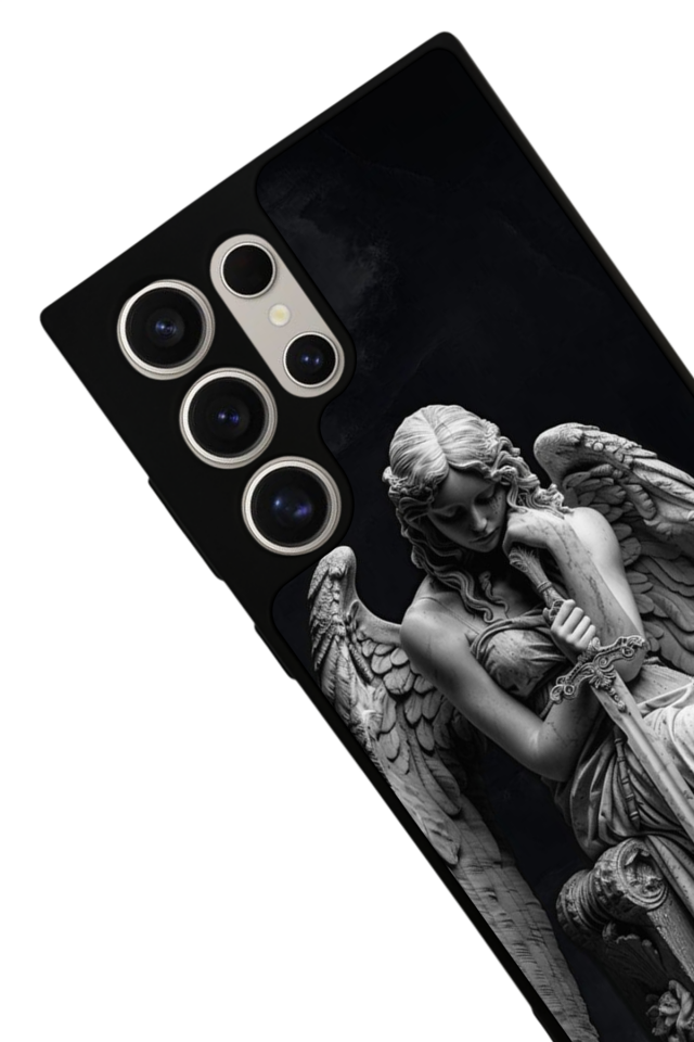 Samsung Galaxy S22 Ultra Uyumlu Melek Tasarımlı Glossy Premium Kılıf