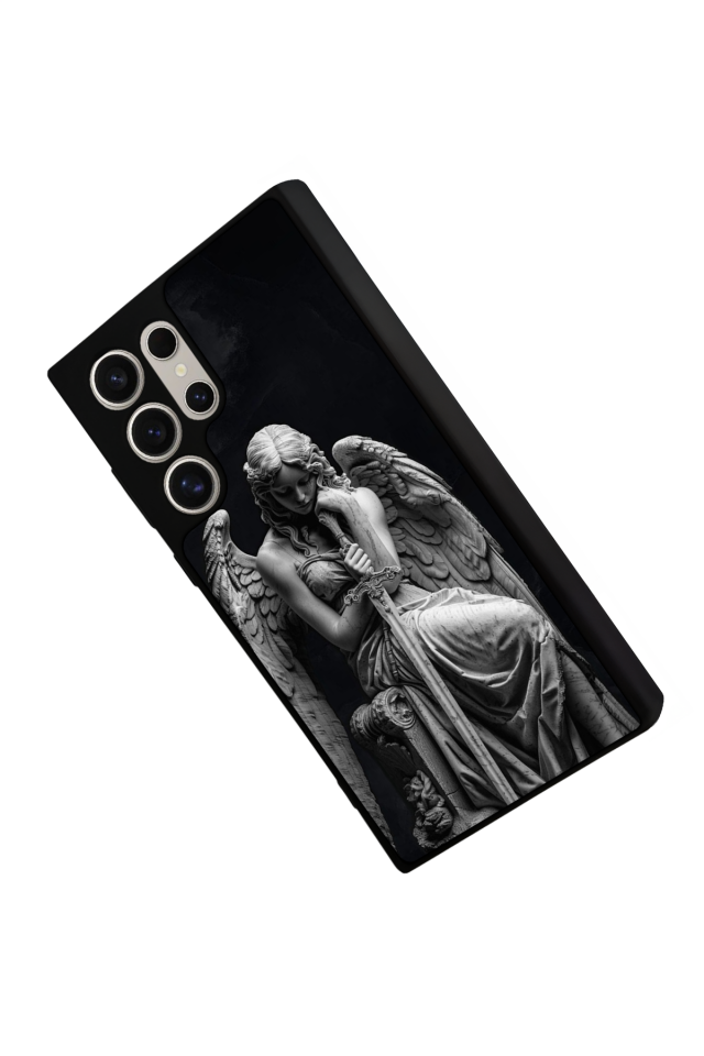 Samsung Galaxy S22 Ultra Uyumlu Melek Tasarımlı Glossy Premium Kılıf