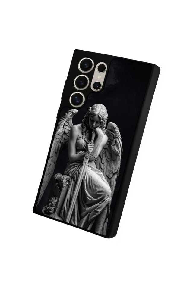 Samsung Galaxy S22 Ultra Uyumlu Melek Tasarımlı Glossy Premium Kılıf