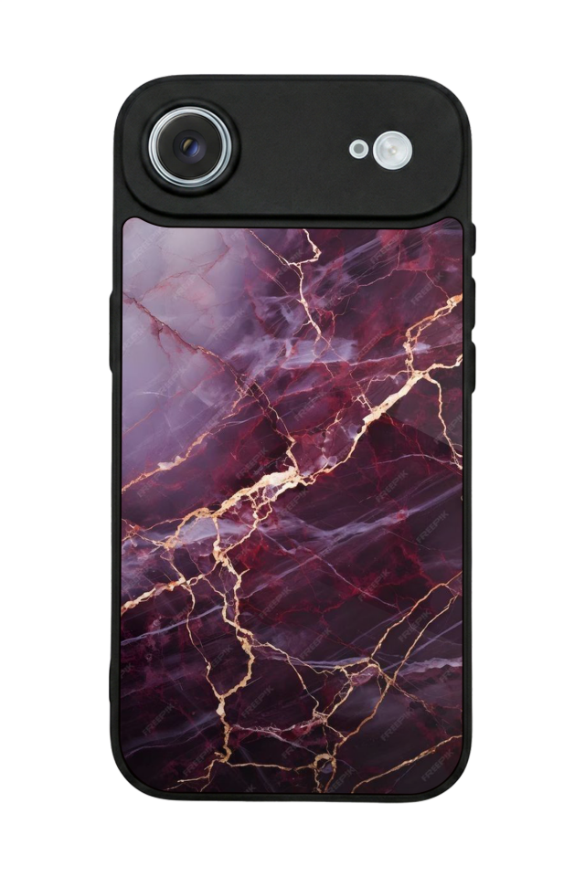 iPhone 17 Air Uyumlu Mermer Marble Tasarımlı Glossy Premium Kılıf