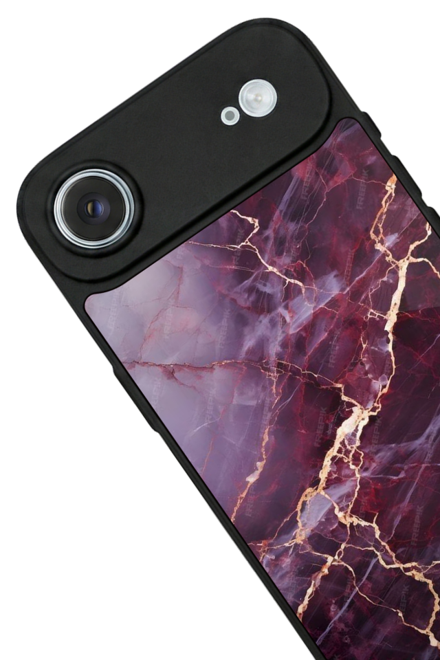 iPhone 17 Air Uyumlu Mermer Marble Tasarımlı Glossy Premium Kılıf