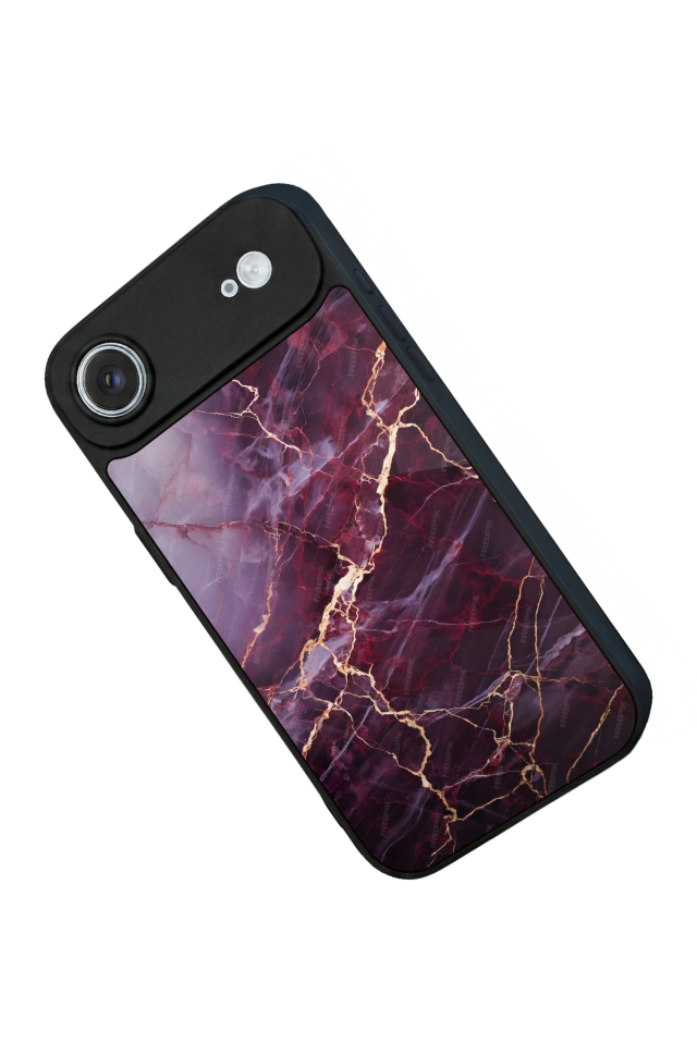 iPhone 17 Air Uyumlu Mermer Marble Tasarımlı Glossy Premium Kılıf