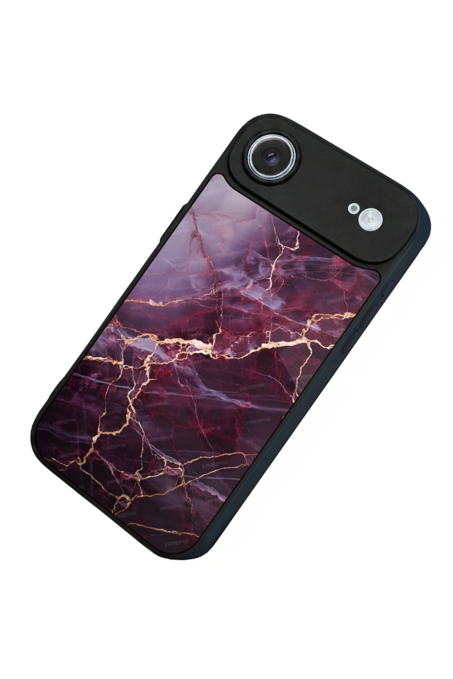 iPhone 17 Air Uyumlu Mermer Marble Tasarımlı Glossy Premium Kılıf