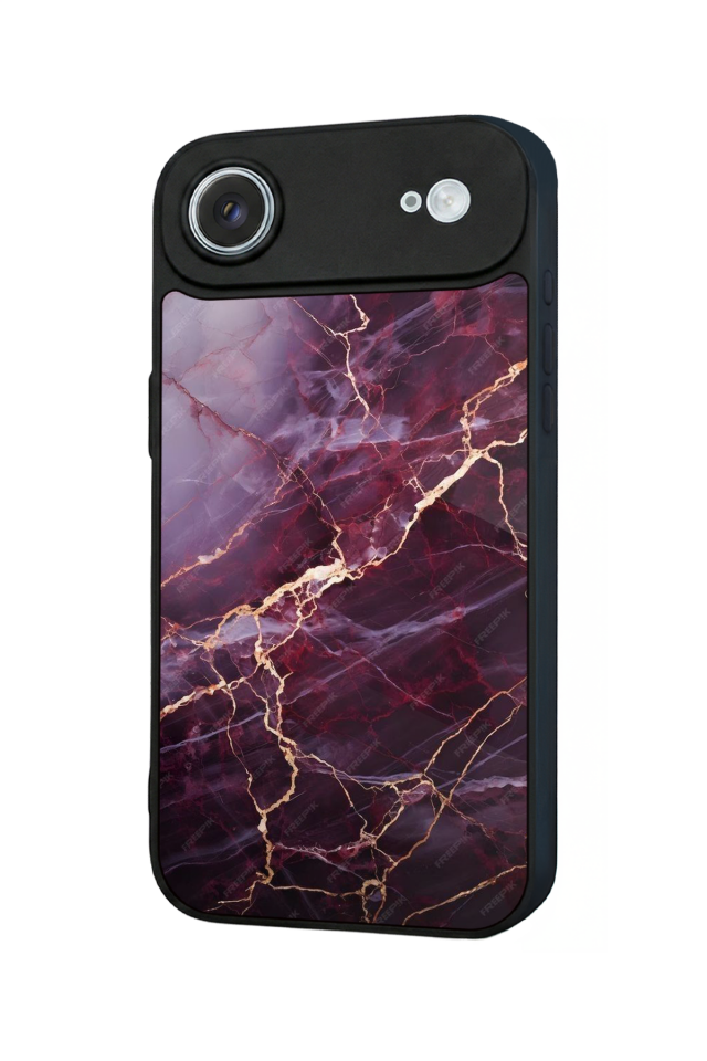 iPhone 17 Air Uyumlu Mermer Marble Tasarımlı Glossy Premium Kılıf