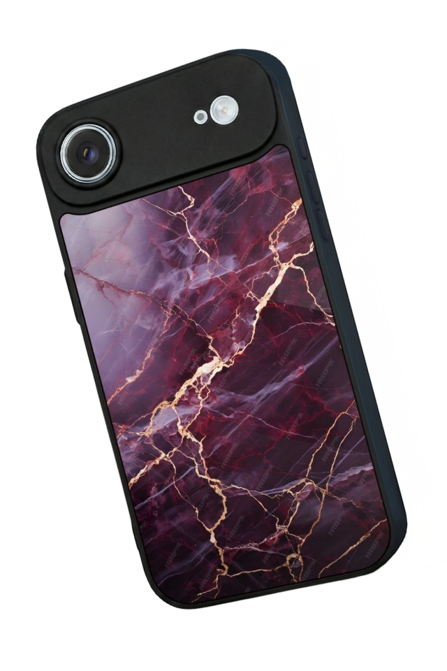 iPhone 17 Air Uyumlu Mermer Marble Tasarımlı Glossy Premium Kılıf