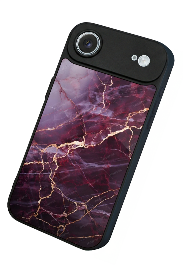 iPhone 17 Air Uyumlu Mermer Marble Tasarımlı Glossy Premium Kılıf