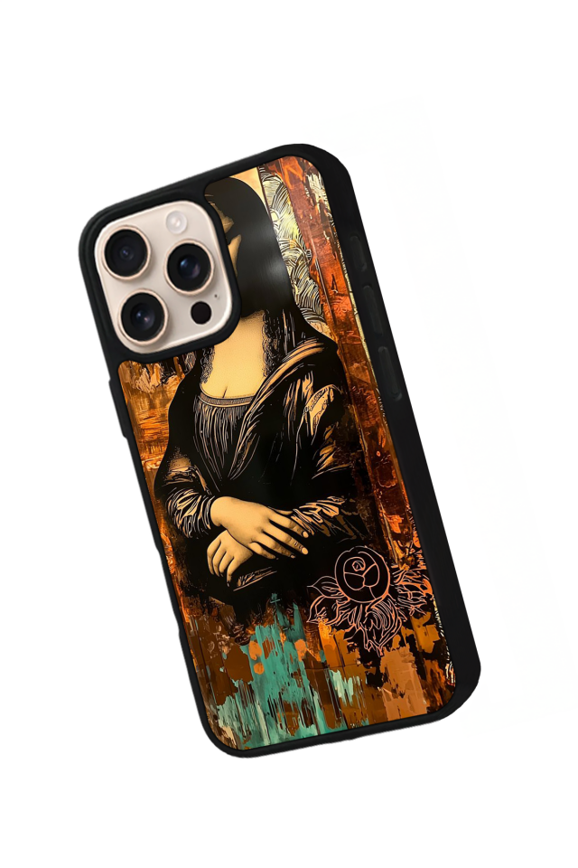 iPhone 14 Pro Max Uyumlu Monalisa Tasarımlı Glossy Premium Kılıf