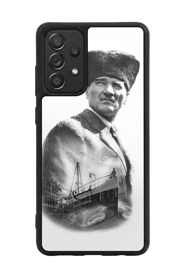 Samsung Galaxy A72 Uyumlu Mustafa Kemal Ataturk Tasarımlı Glossy Premium Kılıf