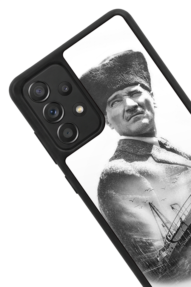 Samsung Galaxy A72 Uyumlu Mustafa Kemal Ataturk Tasarımlı Glossy Premium Kılıf