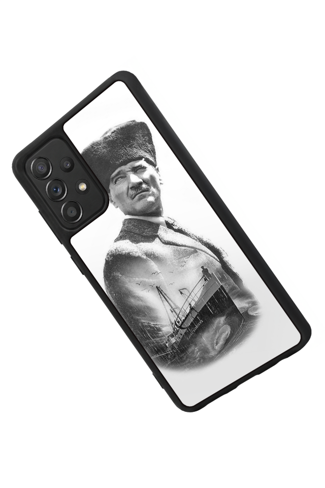Samsung Galaxy A72 Uyumlu Mustafa Kemal Ataturk Tasarımlı Glossy Premium Kılıf