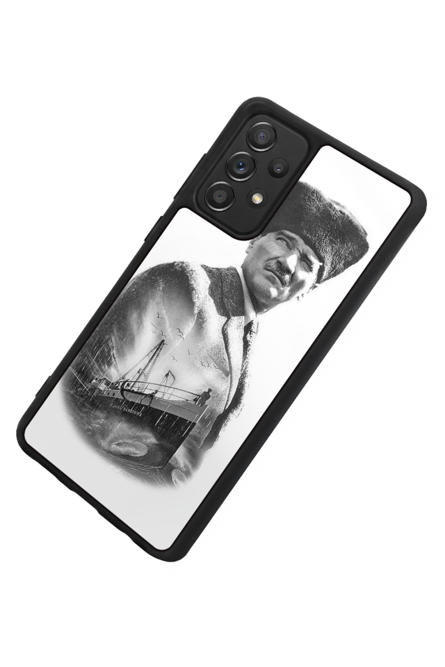 Samsung Galaxy A72 Uyumlu Mustafa Kemal Ataturk Tasarımlı Glossy Premium Kılıf
