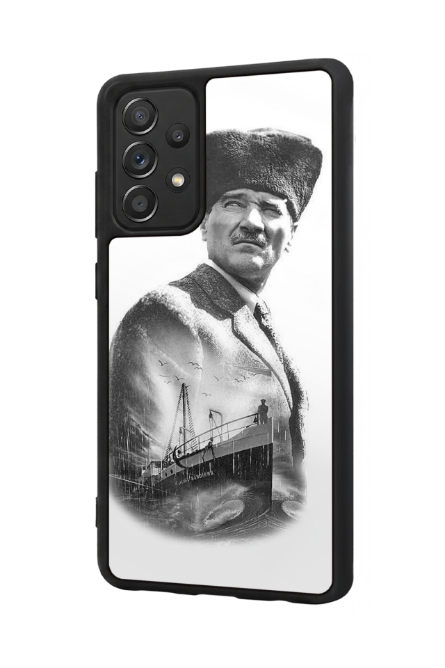 Samsung Galaxy A72 Uyumlu Mustafa Kemal Ataturk Tasarımlı Glossy Premium Kılıf