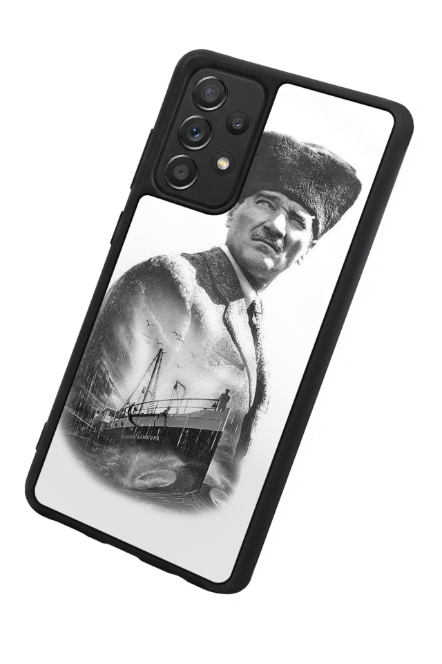 Samsung Galaxy A72 Uyumlu Mustafa Kemal Ataturk Tasarımlı Glossy Premium Kılıf