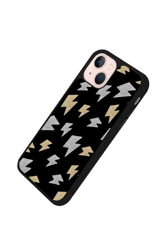 iPhone 15 Uyumlu Simsek Tasarımlı Glossy Premium Kılıf