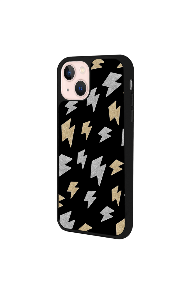 iPhone 15 Uyumlu Simsek Tasarımlı Glossy Premium Kılıf