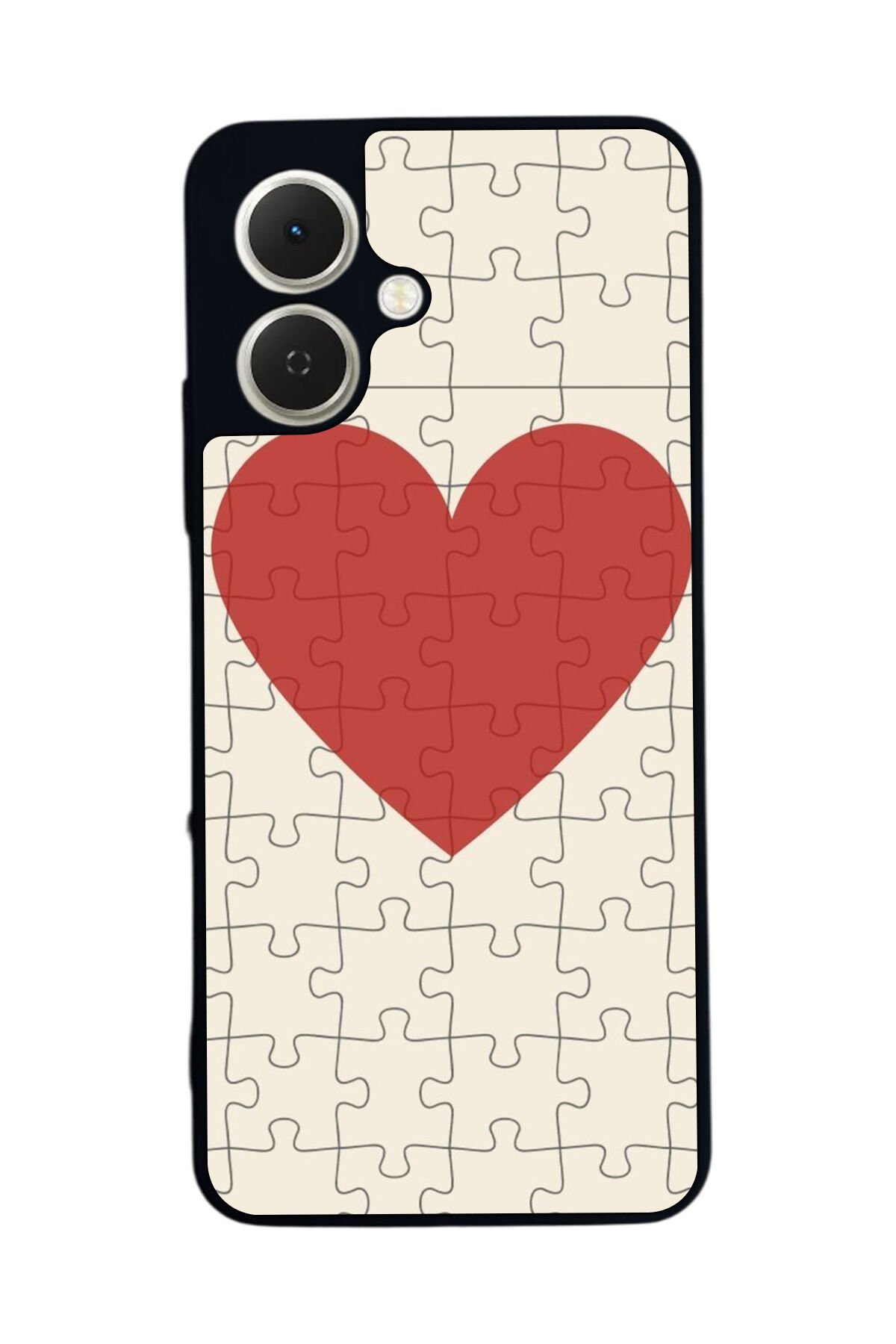 Tecno Spark GO 2 Uyumlu Kalp Love Tasarımlı Glossy Premium Kılıf