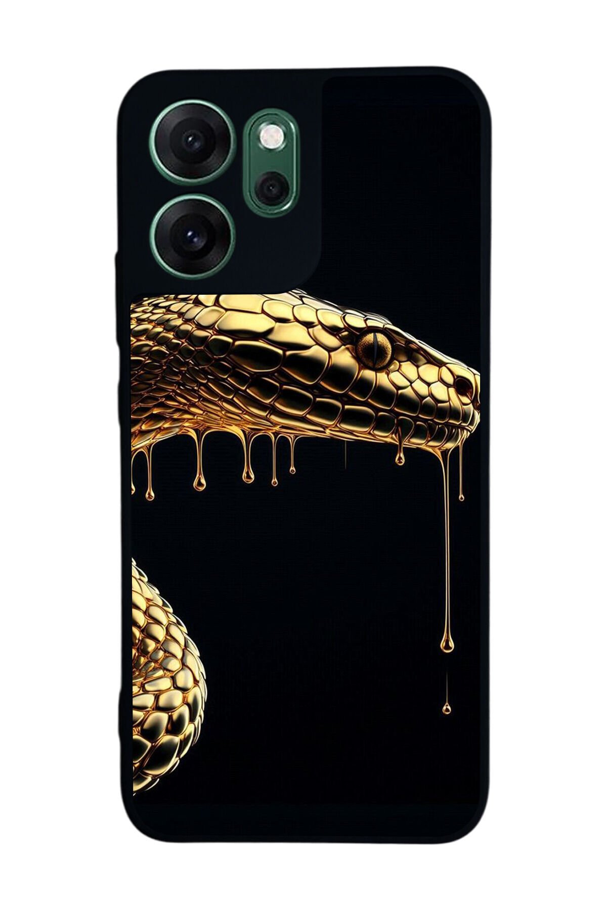 Oppo Reno 14F Uyumlu Yılan Tasarımlı Glossy Premium Kılıf