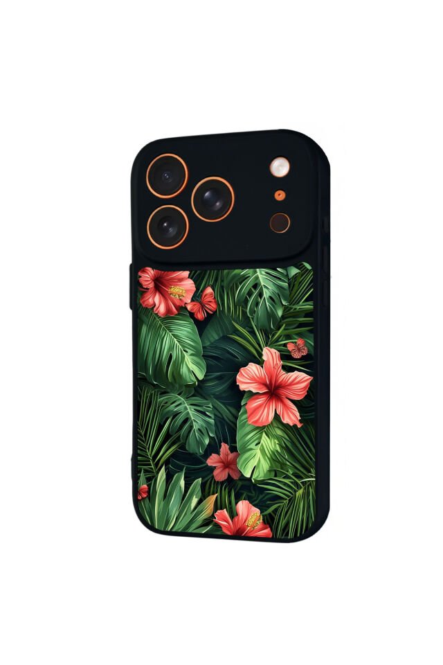 iPhone 17 Pro Max Uyumlu Botanik Tasarımlı Glossy Premium Kılıf