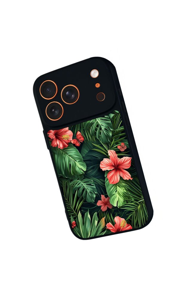 iPhone 17 Pro Max Uyumlu Botanik Tasarımlı Glossy Premium Kılıf